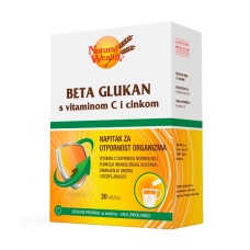 NATURAL WEALTH Beta Glukan s Vitaminom C i Cinkom, 20 vrećica